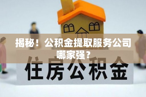 衡阳揭秘！公积金提取服务公司哪家强？