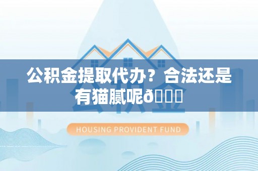 衡阳公积金提取代办？合法还是有猫腻呢😏